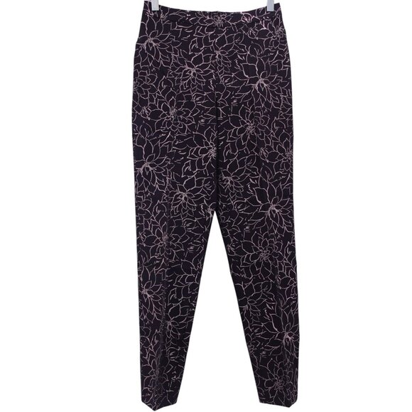 NWT Isaac Mizrahi Live! 24/7 Stretch Ankle-Length Foil Pants Sz 0 Black Pull On - Picture 2 of 8